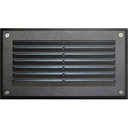 Dabmar Lighting Dabmar Lighting DSL1000-B Recessed Louvered Brick; Step & Wall Light; Black - 5 x 8.80 x 3.10 in. DSL1000-B